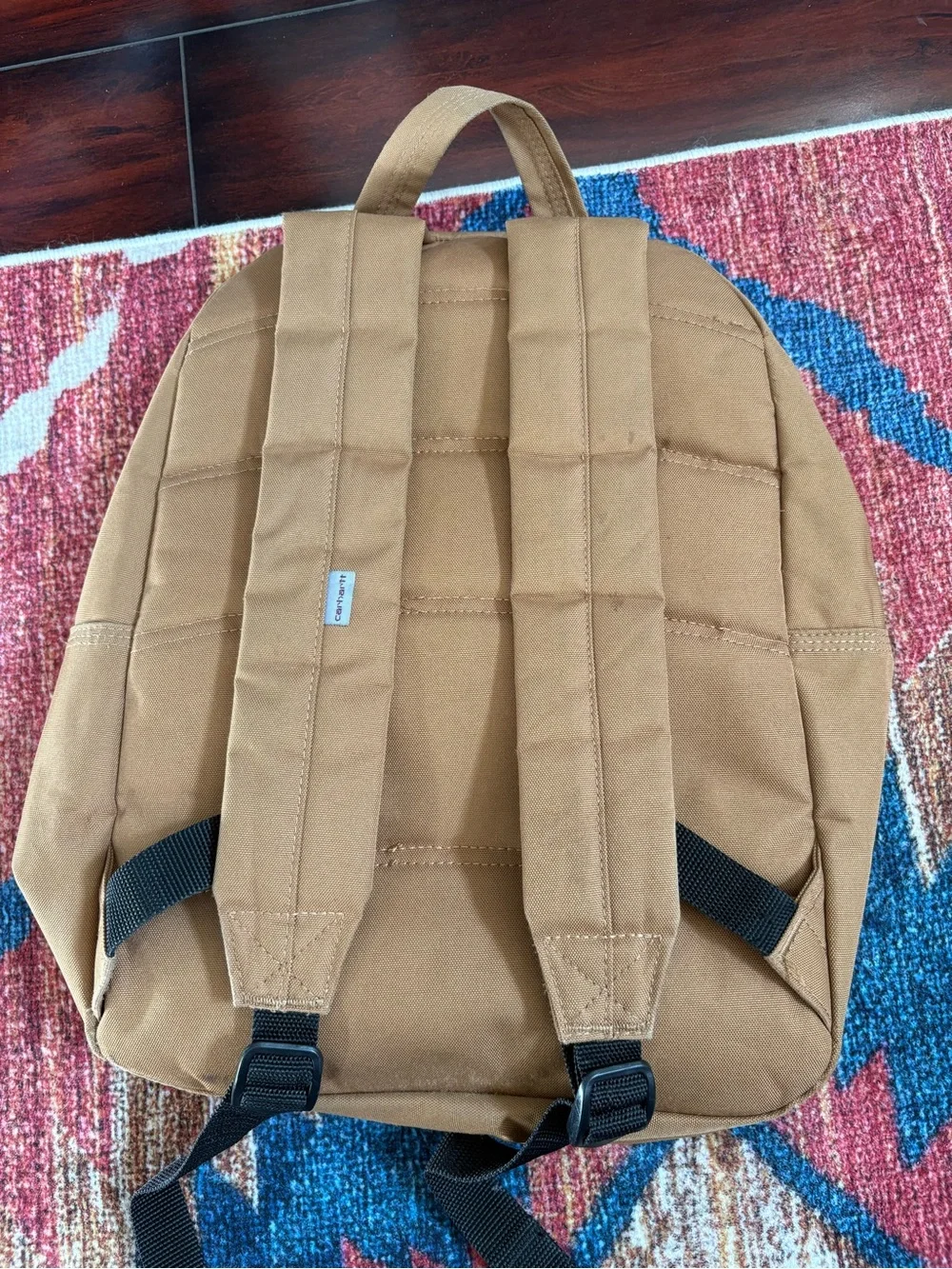 Carhartt Tan Canvas Backpack with Front Pocket